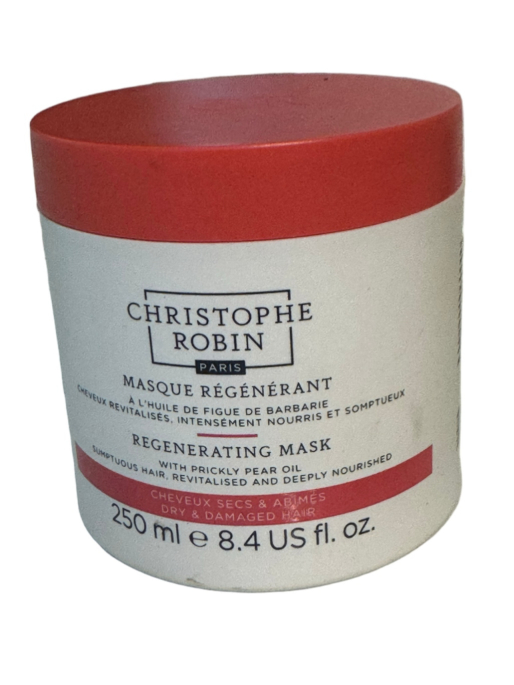 Christophe Robin Regenerating Mask for Dry & Damaged Hair, 250ml, White/Red